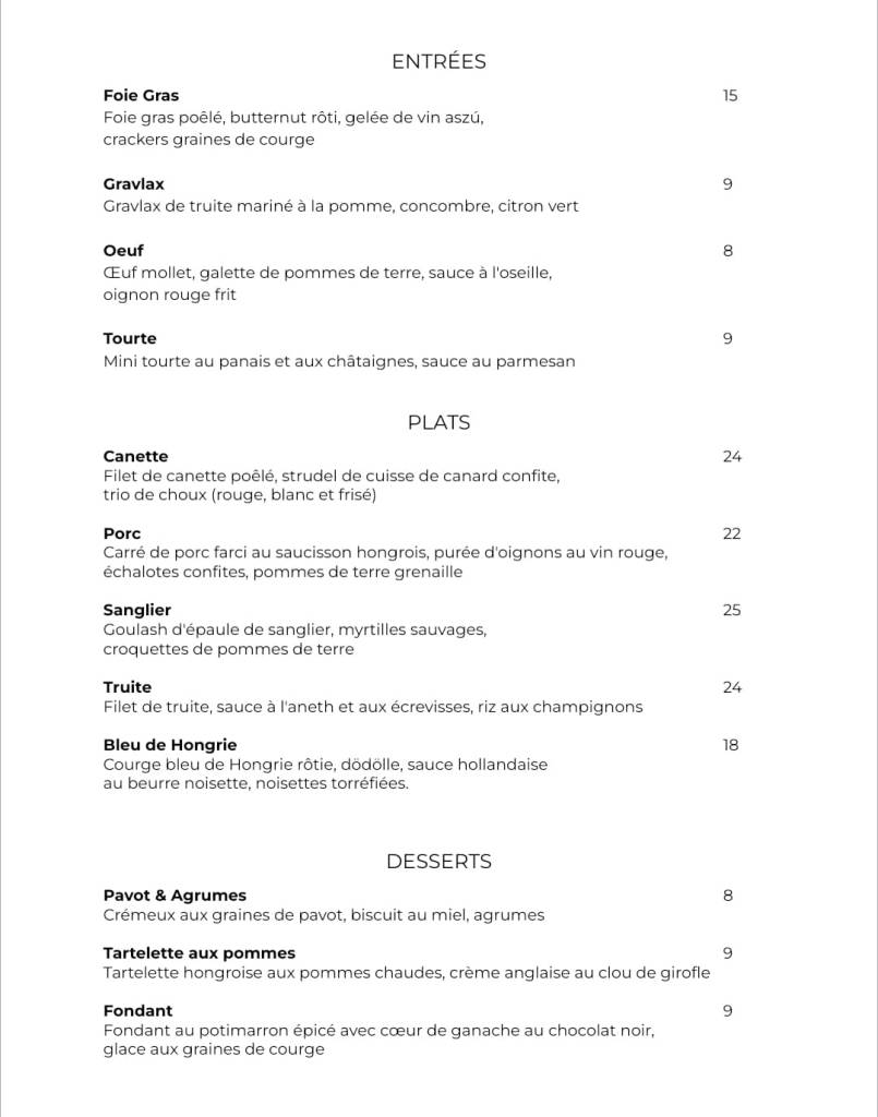 notre carte du moment